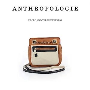 Pilcro & the Letterpress  Anthropologie leather crossbody 100 % leather